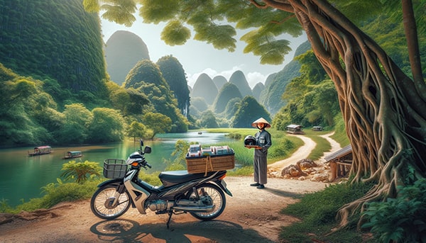 Exploring Quang Binh with a Motorbike Taxi